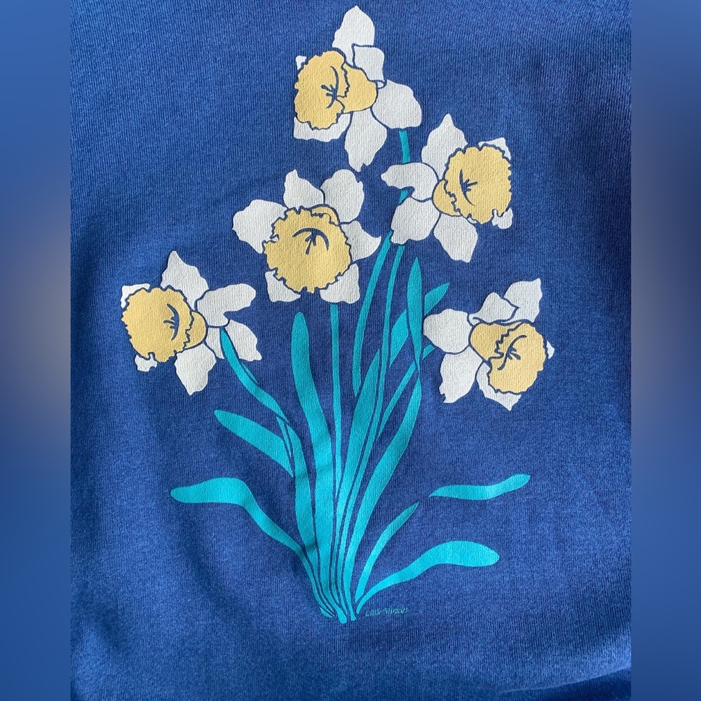 Vintage floral crew
